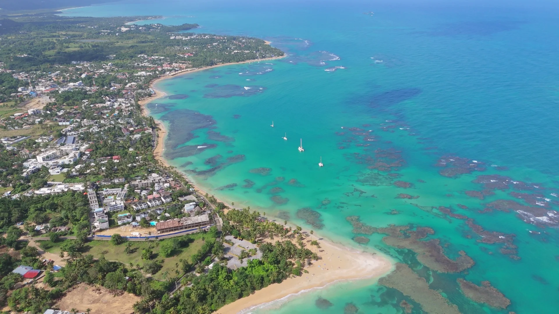 Las Terrenas Beach at Punta Popy, Samaná Dominican Republic